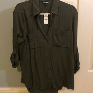 Express Olive Green top